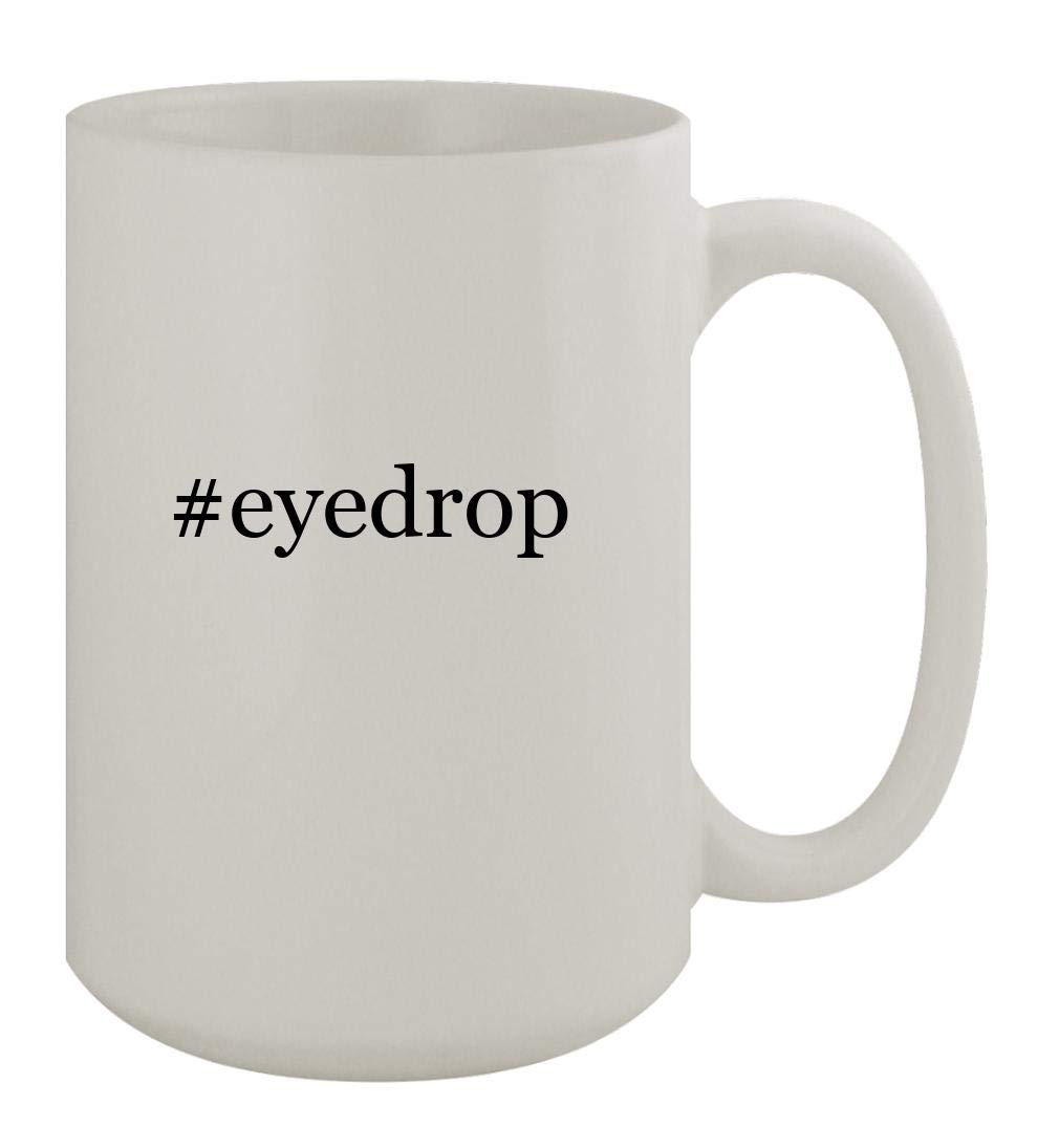 Premium 15oz Ceramic White Coffee Mug - Perfect for Home, Office & Gifts | Eye Drop Design | Durable & Dishwasher Safe