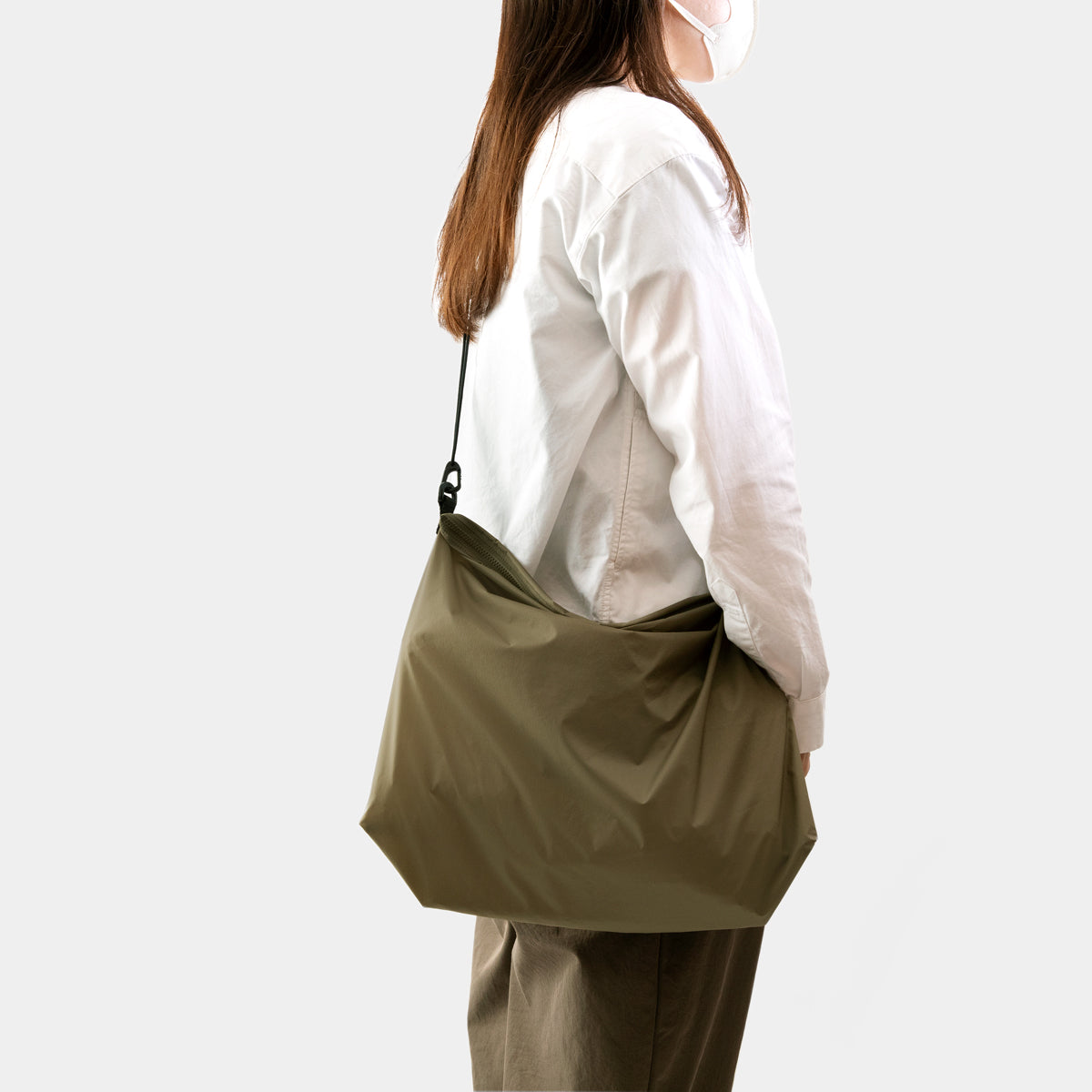 TRAVELER'S COMPANY x TO&FRO Medium Olive Shoulder Bag - Durable Travel & Everyday Carry Crossbody Purse for Men & Women