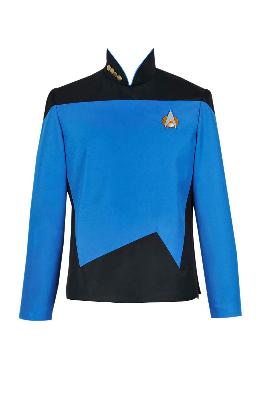 Star Trek Next Generation Cosplay Command Costume Blue Uniform - Perfect for Halloween, Comic Con & Role-Playing Events