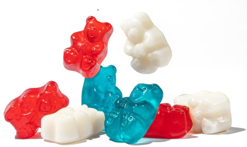 Fruidles USA Patriotic Freedom Gummi Bears - Red White & Blue 4th of July Gummy Candy - Bulk 5lb Bag - Perfect for Independence Day Parties, Summer BBQs, and Patriotic Celebrations