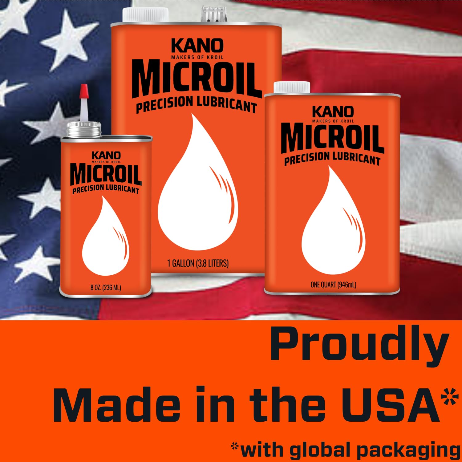 Kroil Microil Precision Lubricant - 1 Quart Can (Case of 6) | Multipurpose Drip Oil for Bearings, Firearms, Hinges, Chains & Small Mechanisms | Long-Lasting Instrument Lubrication | Ideal for Industrial, Automotive & Home Maintenance (AZMC161C6)