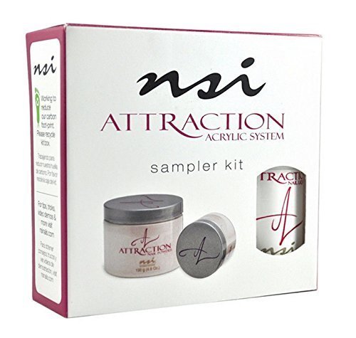 NSI Attraction Acrylic Nails Sampler Kit (NSI7929) - Professional False Nails Set for Salon & Home Manicure - Perfect for Nail Art, Extensions, and DIY Beauty