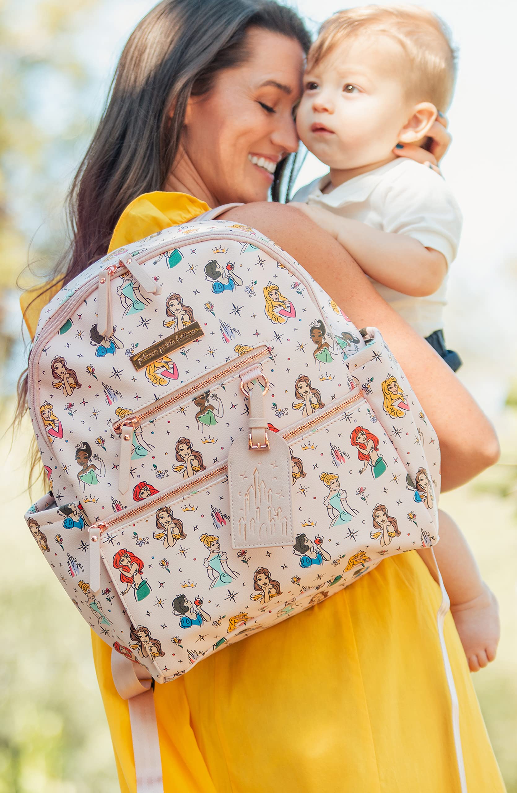 Petunia Pickle Bottom Ace Backpack - Stylish & Spacious Diaper Bag for Moms & Dads | Waterproof Baby Changing Backpack with Multiple Pockets | Perfect for Travel, Daycare & Family Outings | Disney Princess Collection