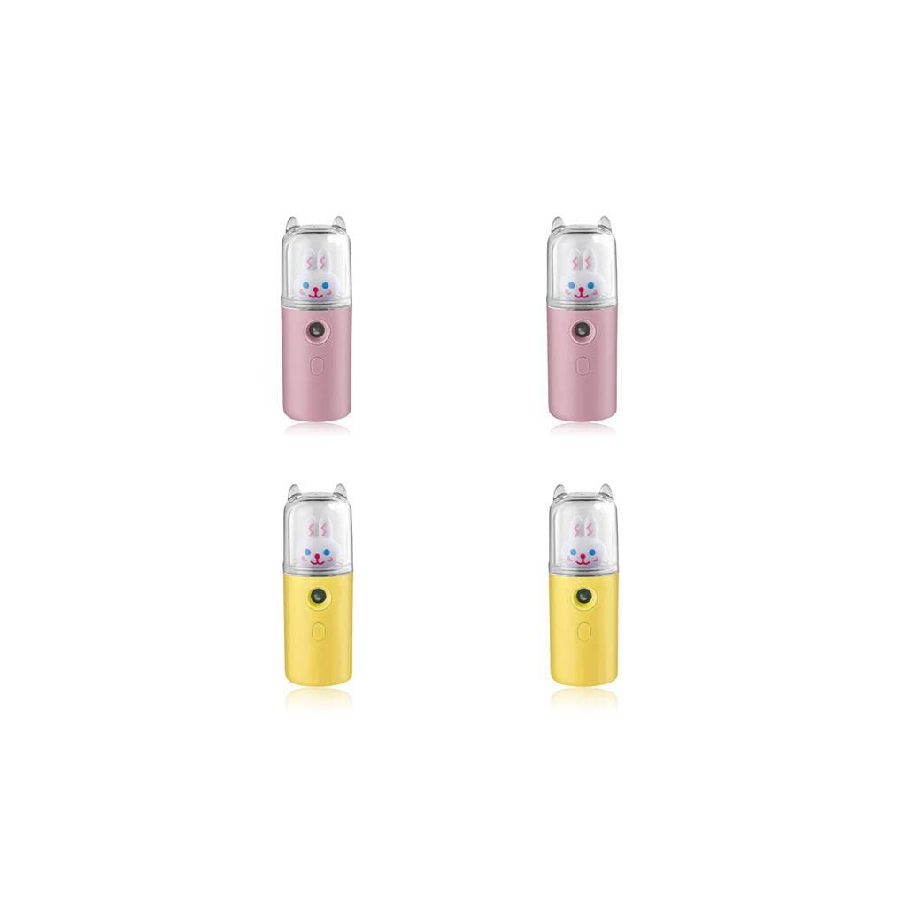 4 Pack USB Portable Mini Humidifier - 30ml Facial Steamer with Auto Shut Off for Skin Care | Home Spa, Office, Travel & Beauty Routine Hydration Solution