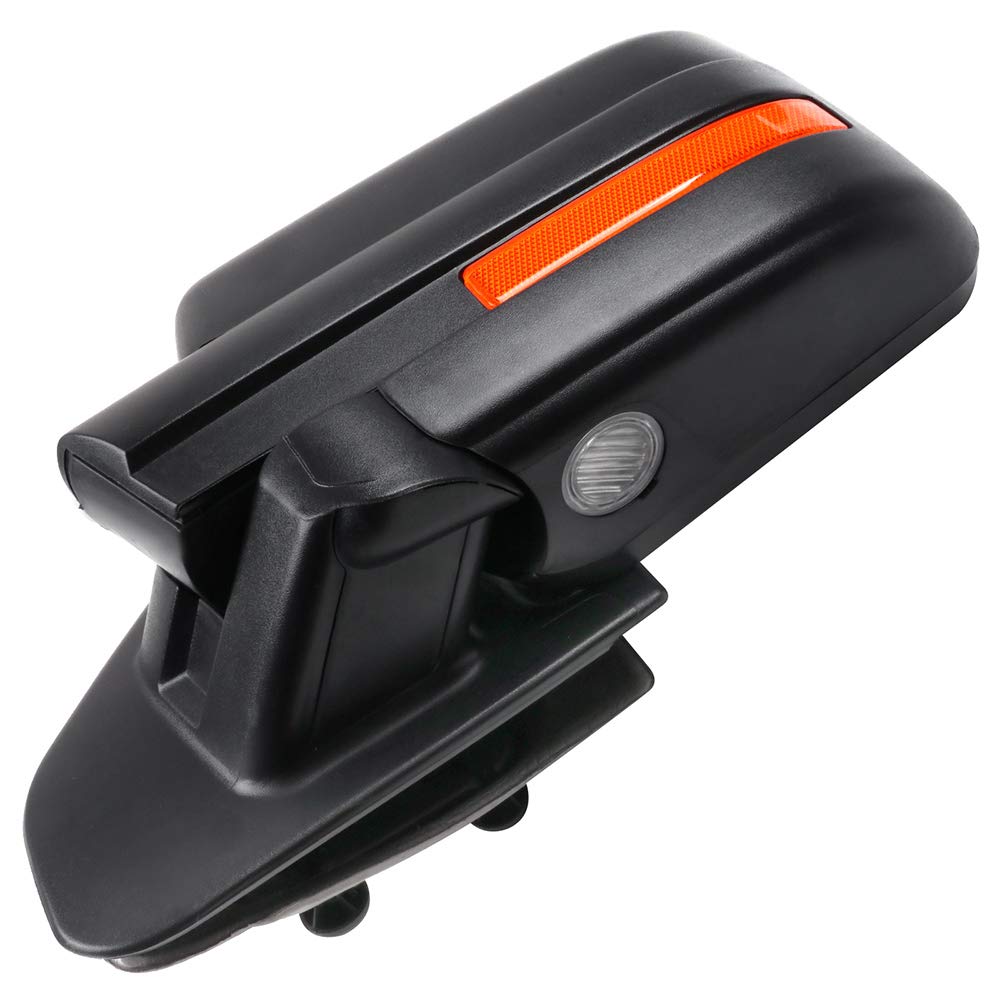 CCiyu Power-Adjusted Heated Towing Mirrors with Turn Signal & Puddle Light - Compatible with 2004-2014 Ford F-150 Series Trucks (LH Left & RH Right, Black) - Perfect for Enhanced Visibility & Safety While Towing or Night Driving