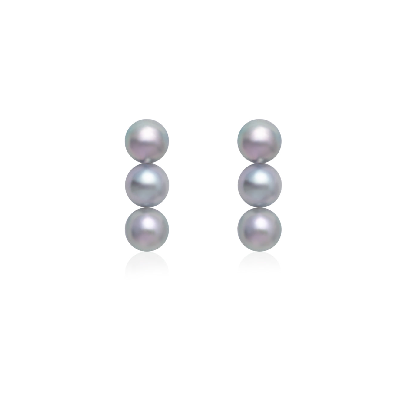 18K Silver Blue Akoya Pearl Earrings for Women – Elegant Stud Earrings for Wedding, Party & Gift (KE00136) | Perfect for Bridal Jewelry, Anniversary & Special Occasions