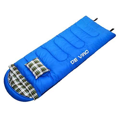 3 Season Flannel Lining Sleeping Bag for Adults - Extra Long Warm Envelope Design for Camping, Hiking & Indoor/Outdoor Use | Perfect for Festivals, Backpacking and Family Sleepovers