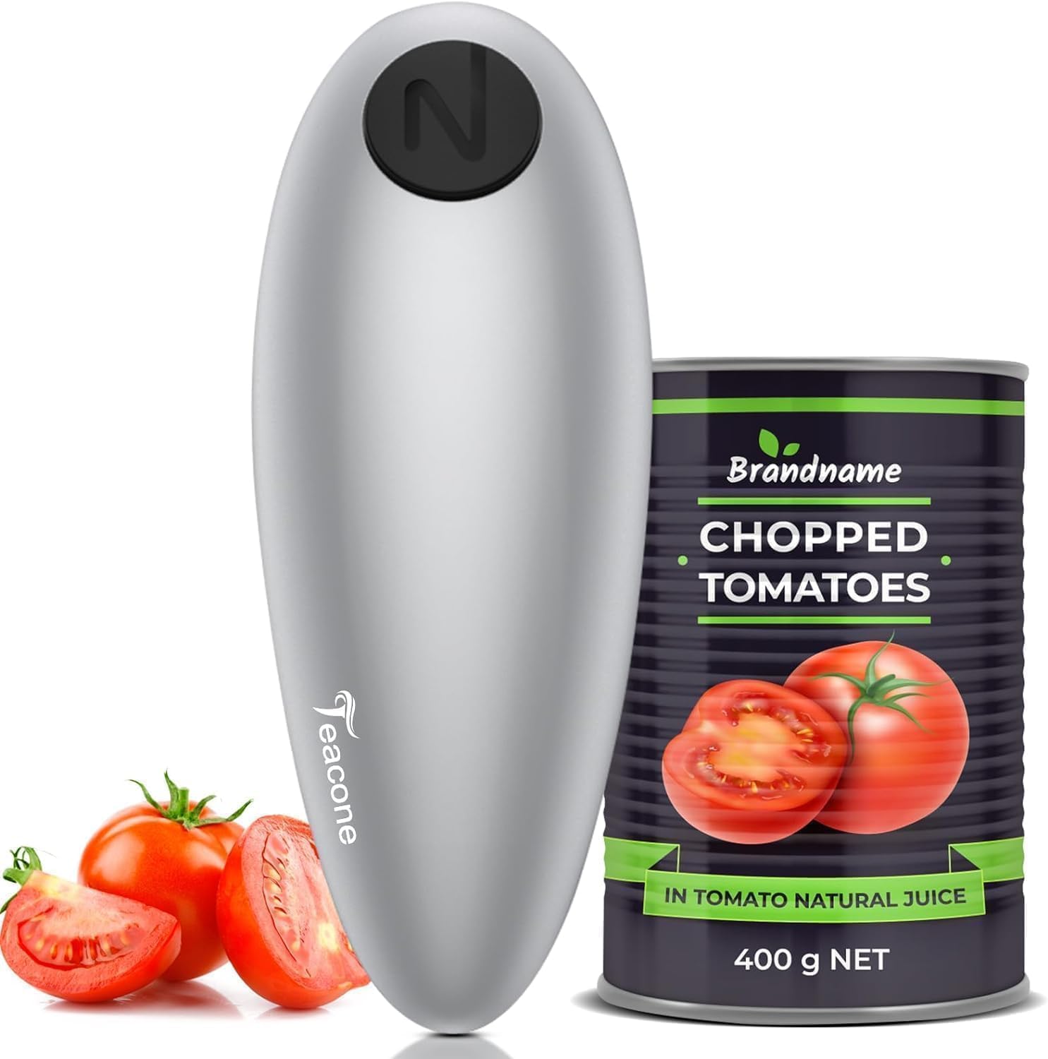 One Touch Electric Can Opener - Automatic Kitchen Gadget with Smooth Edge, Hands-Free Operation - Perfect for Seniors with Arthritis & Easy Home Cooking Accessories