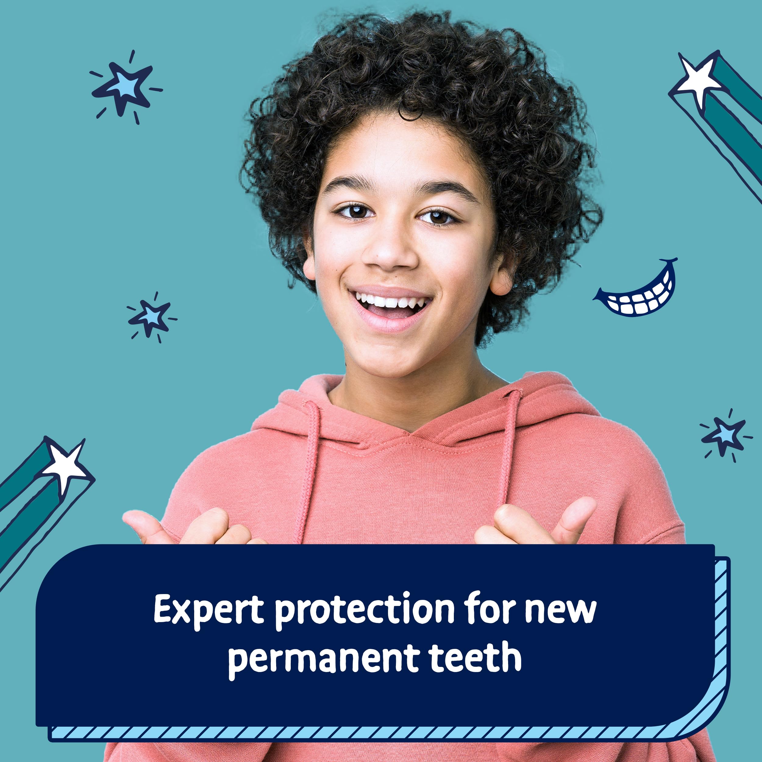 Aquafresh Advance 9-12 Kids Toothpaste for Big Kids - Lasting Protection for New Permanent Teeth, 75ml Tube - Gentle Fluoride Toothpaste for Tweens Transitioning to Adult Teeth | Perfect for School & Sleepovers