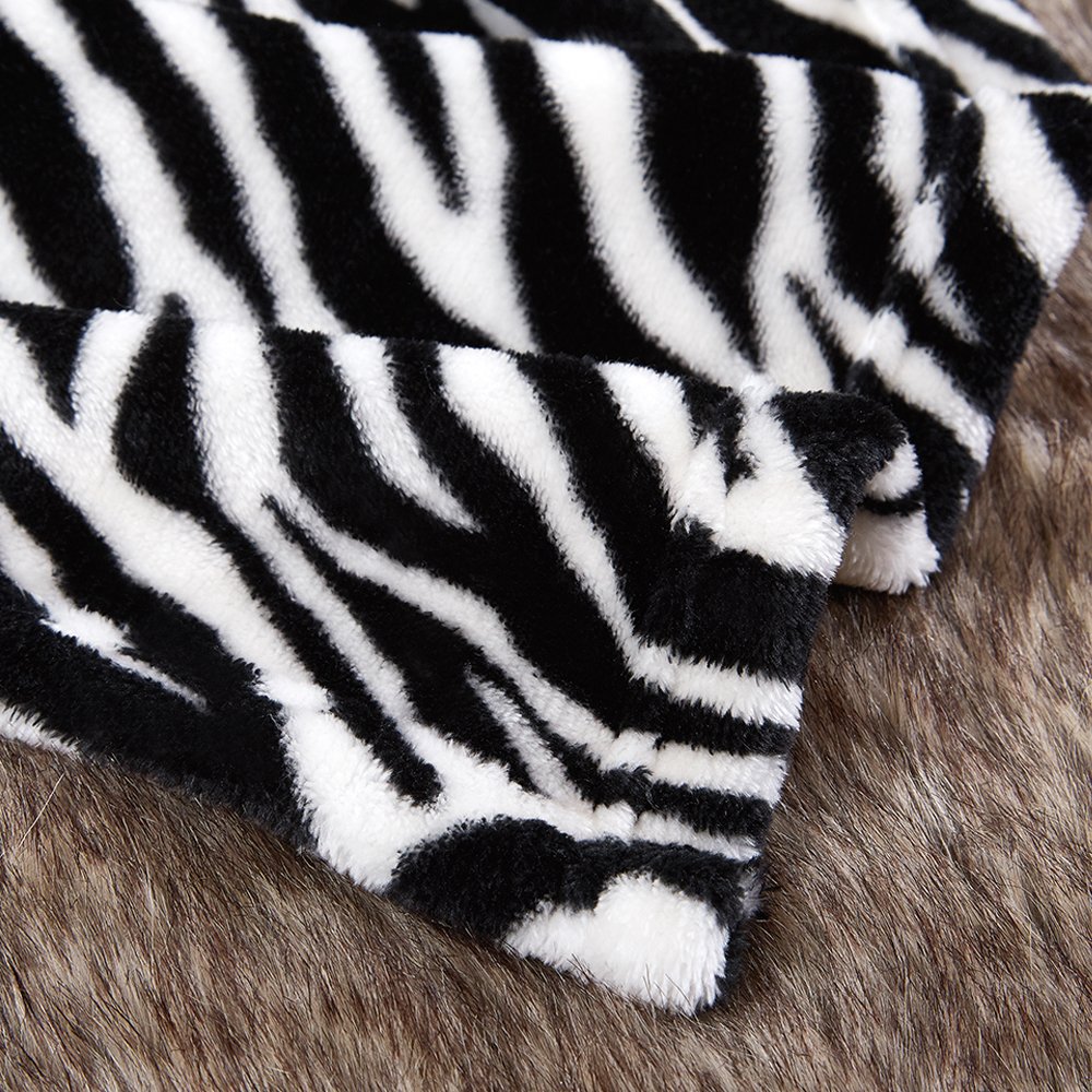 Soft Ultra-Plush MERRYLIFE Zebra Print Throw Blanket for Couch - 50x60 Inch Decorative Travel Blanket | Cozy Home Decor, Perfect for Sofa, Bed, Office & Outdoor Use