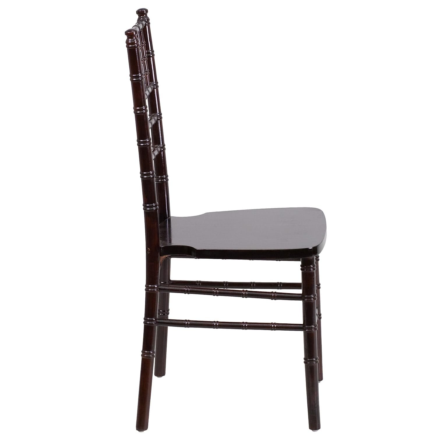 Flash Furniture 2-Pack HERCULES Series Walnut Wood Chiavari Chairs - Elegant Wedding, Banquet & Event Seating - Durable Wooden Chairs for Indoor & Outdoor Use