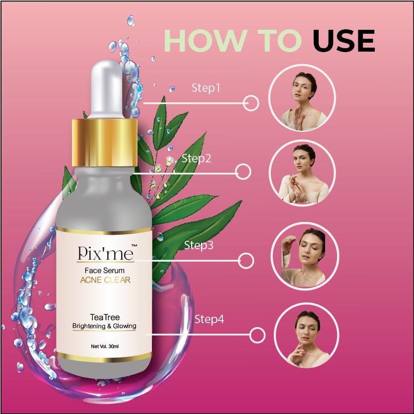 Tea Tree Serum for Face - 30ml Acne Treatment for Breakouts & Pimples | Clear Skin Solution for Oily & Sensitive Skin | Day & Night Use