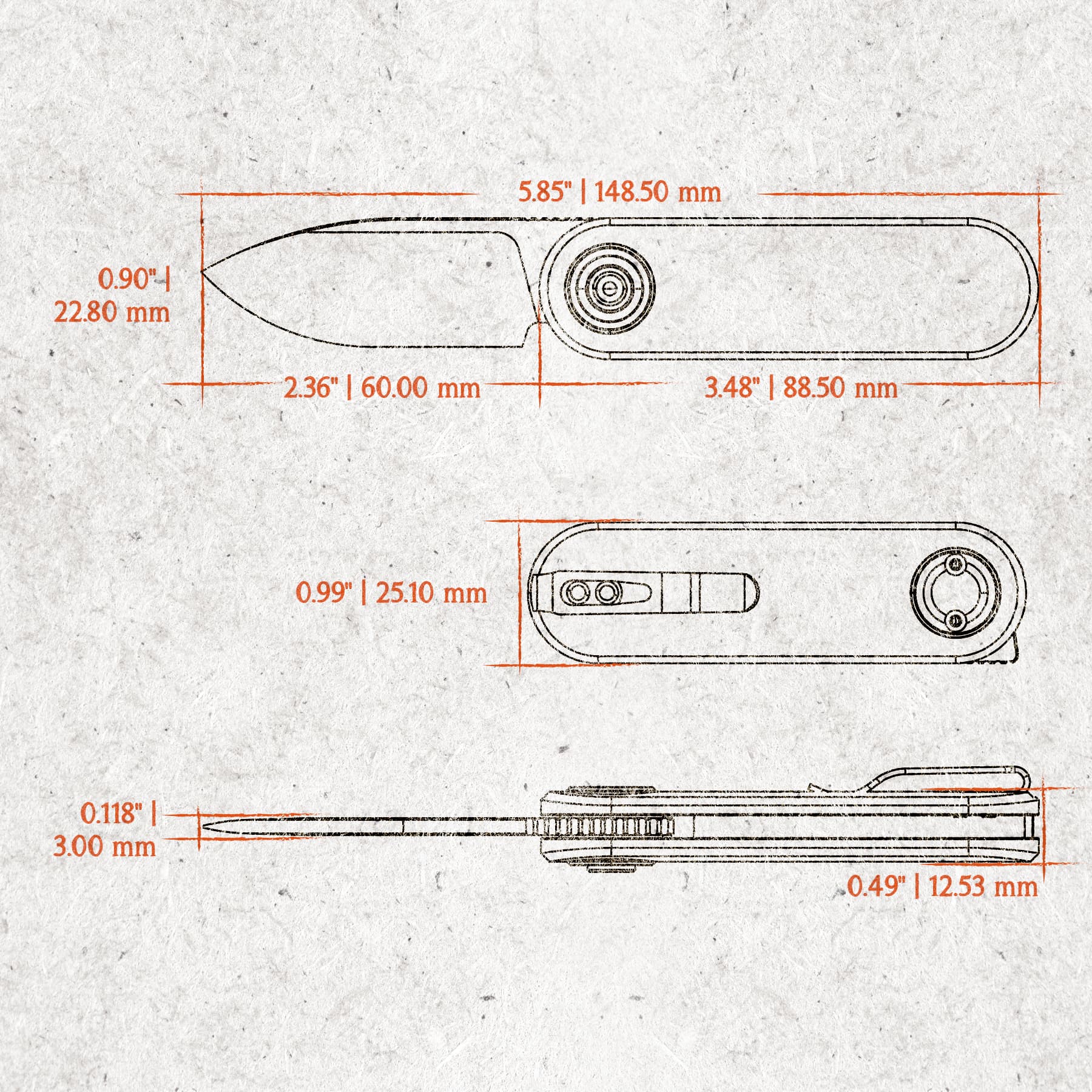 Corgi V Vanchor Lock Folding Knife - 2.36