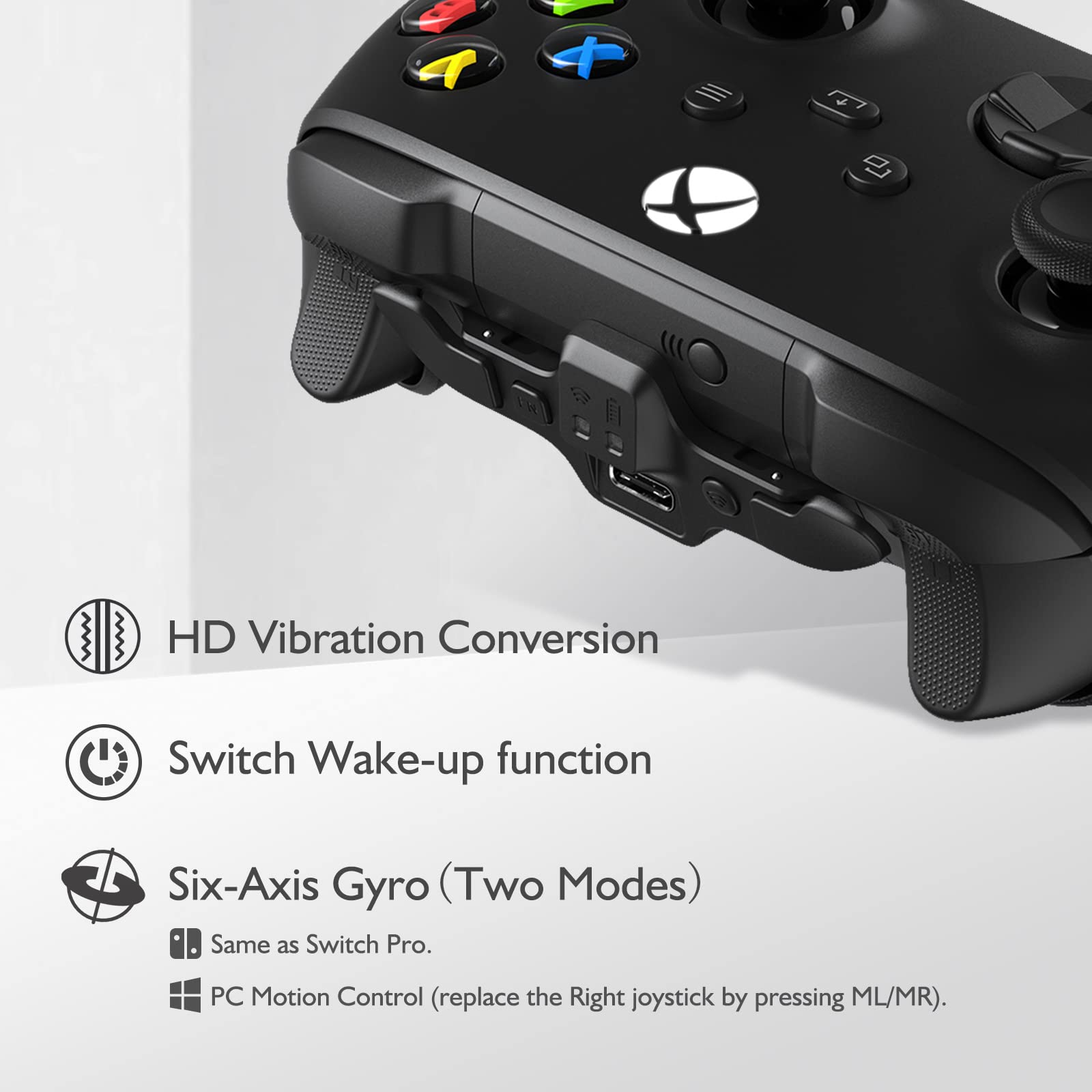 RetroFlag Superpack Xbox Series X|S Controller Strike Pack Paddle - 1000mAh Rechargeable Battery, Programmable Back Buttons, Mapping, Six-Axis Gyro & Turbo - Compatible with Windows, Switch & Steam Deck - Perfect for Competitive Gaming & Long Play Sessions