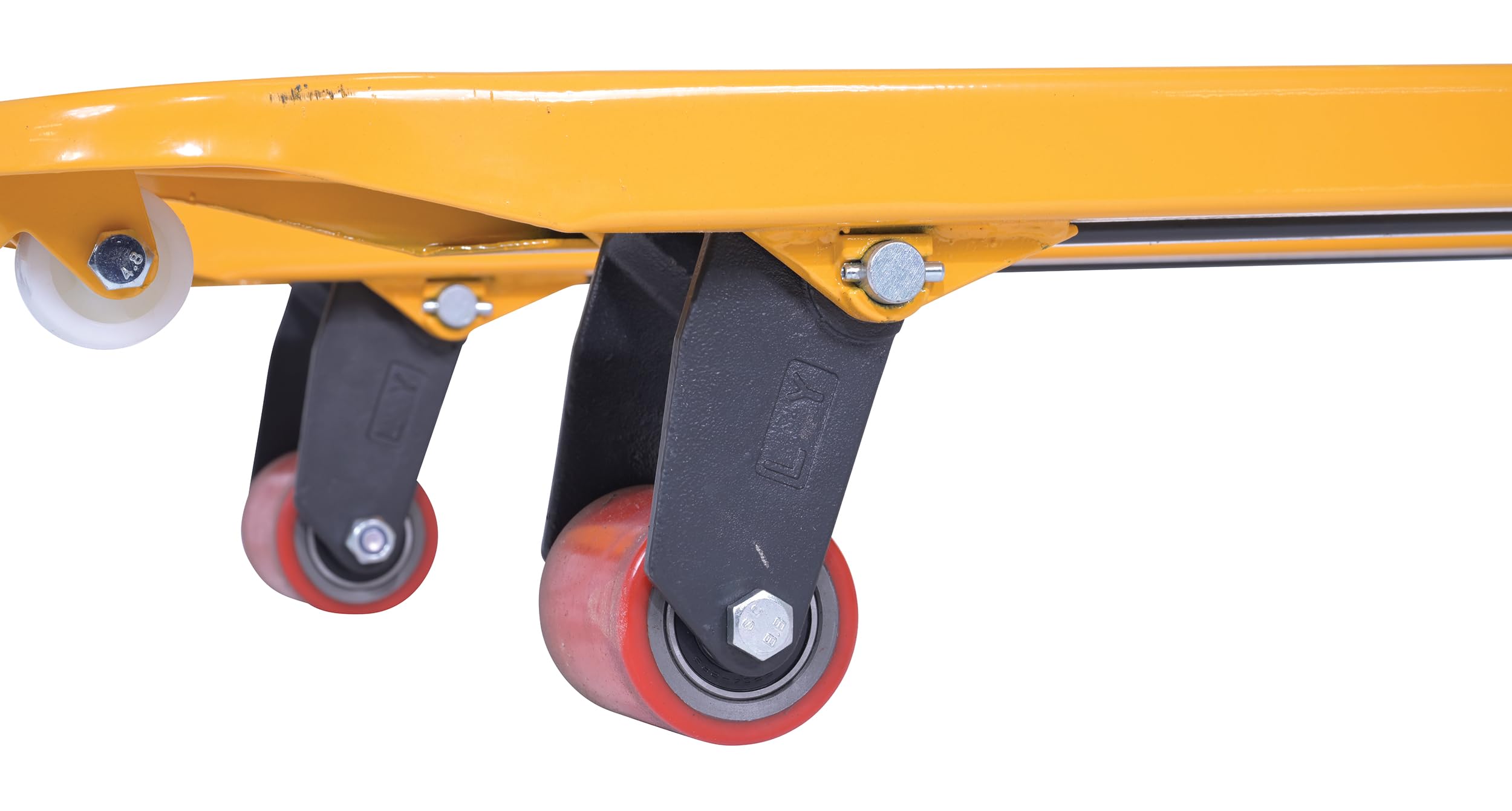 Vestil PM5-2748-DMHB Electric Pallet Jack with Dead Man Hand Brake - 5500 lb Capacity, 48