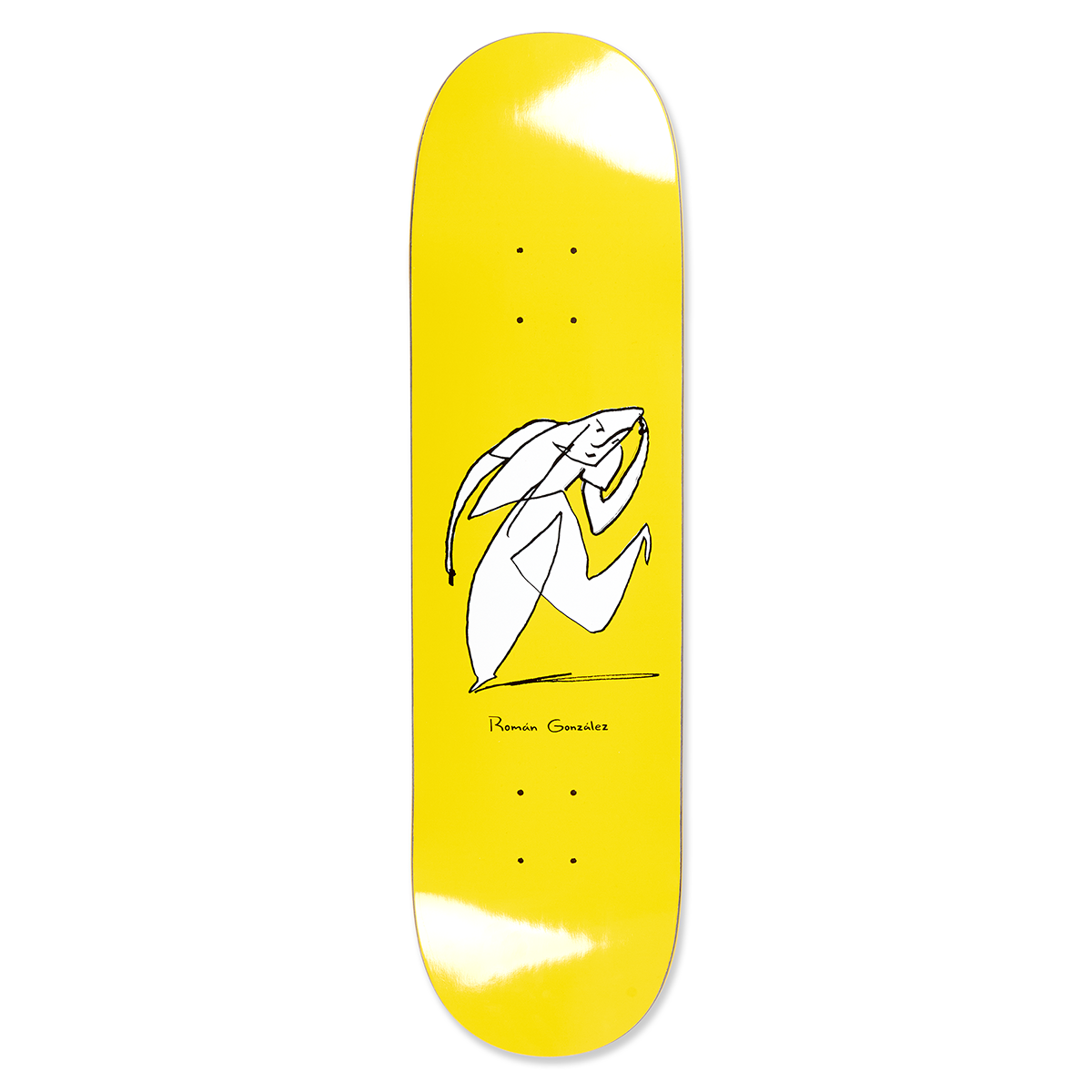 Polar Roman Gonzalez Stay In Motion Yellow Skateboard Deck 8.375