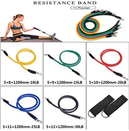 Premium Fitness Resistance Bands Set - 5-Piece Exercise Elastic Bands for Strength Training, Pull Ups, Bodybuilding, Yoga & Pilates - Home Gym Equipment for Weight Lifting & Stretching - Ideal for Home Workouts & Professional Training