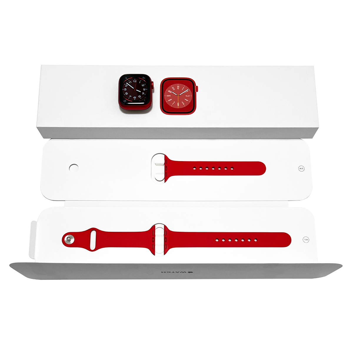 Apple Watch Series 8 (41mm, GPS) - Red Aluminum Case with Sport Band | Smartwatch for Fitness Tracking, Heart Rate Monitoring & iPhone Connectivity | Perfect for Running, Swimming & Daily Wear