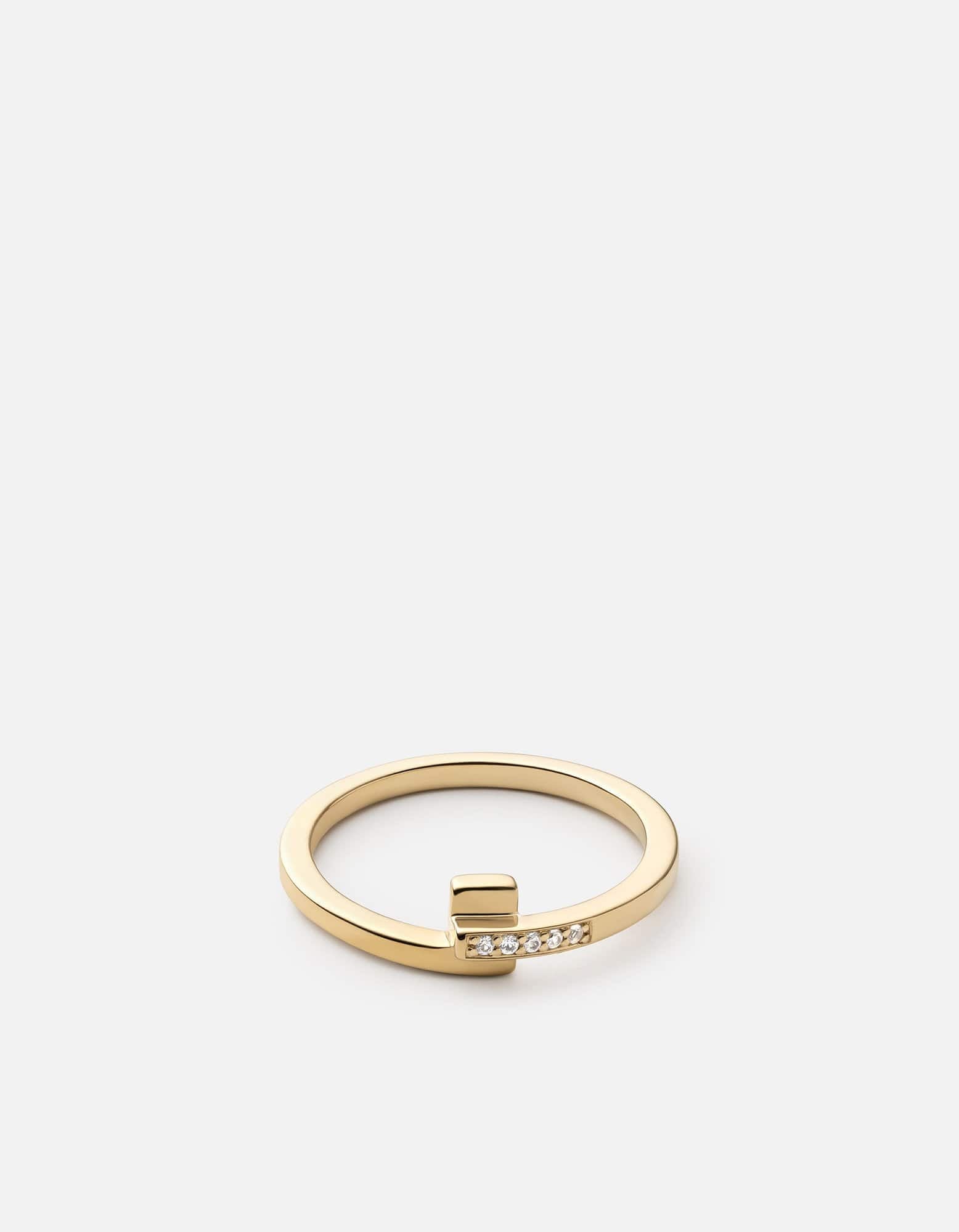 Polished Gold/White Sapphire