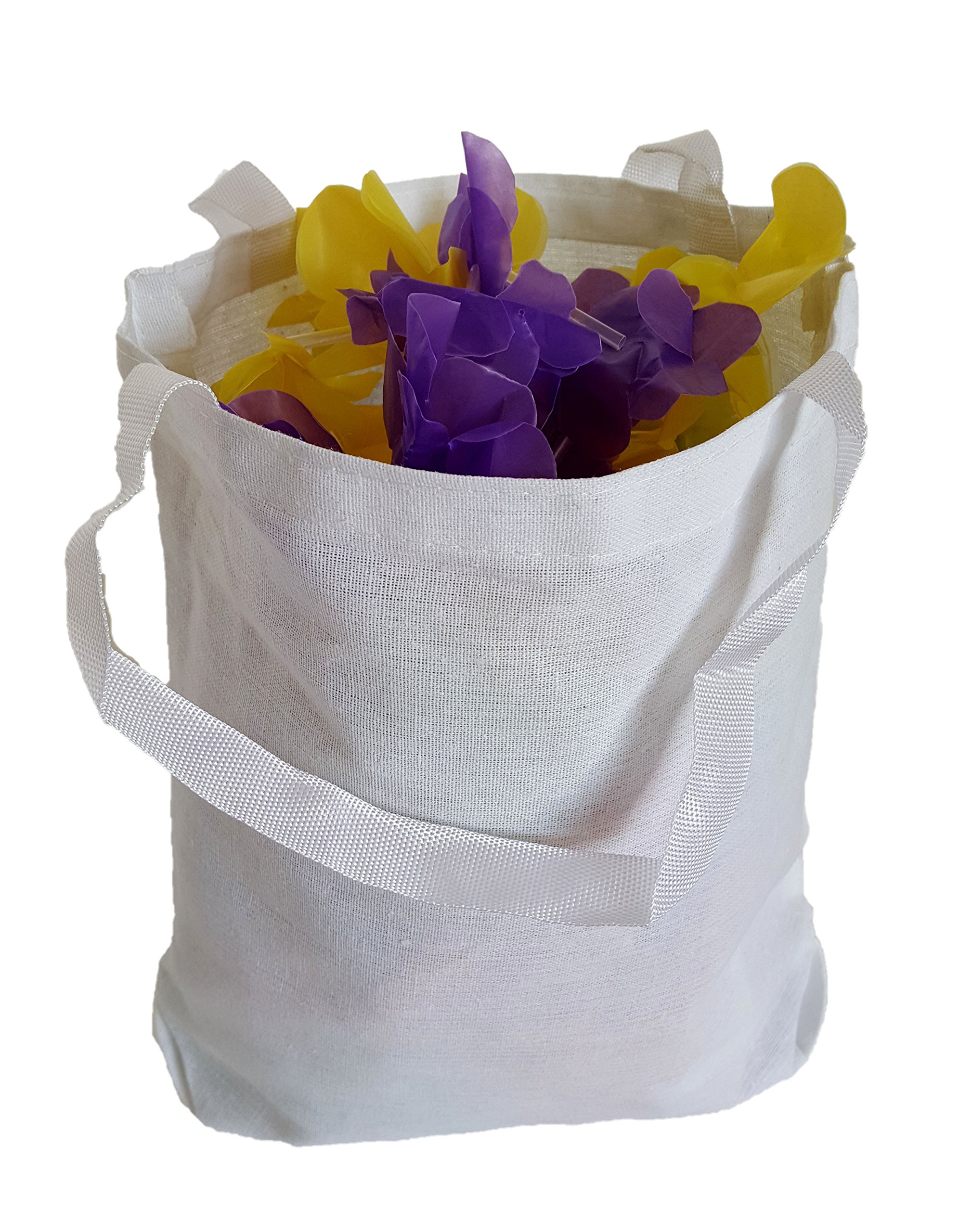 Eco-Friendly White Cotton Tote Bags - Reusable Grocery Shopping Bags, Party Favor Bags, Travel Storage Bags for Beach, Picnic & Daily Use