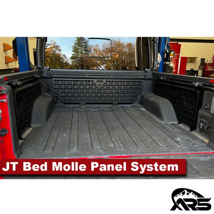 JT Gladiator Truck Bed Molle Gear Storage Panel - Full System Organizer for Off-Road, Camping & Overlanding Adventures