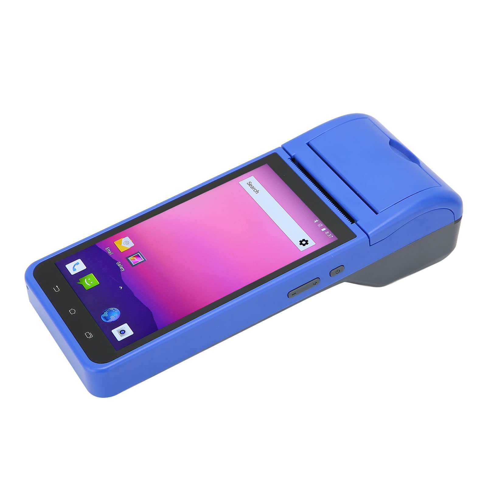 Portable Handheld POS Machine with 1280x720 HD Screen & Thermal Receipt Printer - Auto Focus, Blue | Ideal for Retail Stores, Restaurants & Mobile Payments