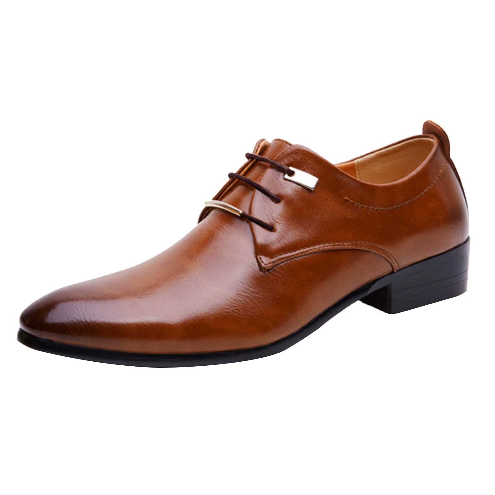 **Men's Slide Sneakers - Classic British Retro Pointed Toe Lace-Up Shoes in Leather & Suede | Casual & Formal Wear for Everyday Comfort**
