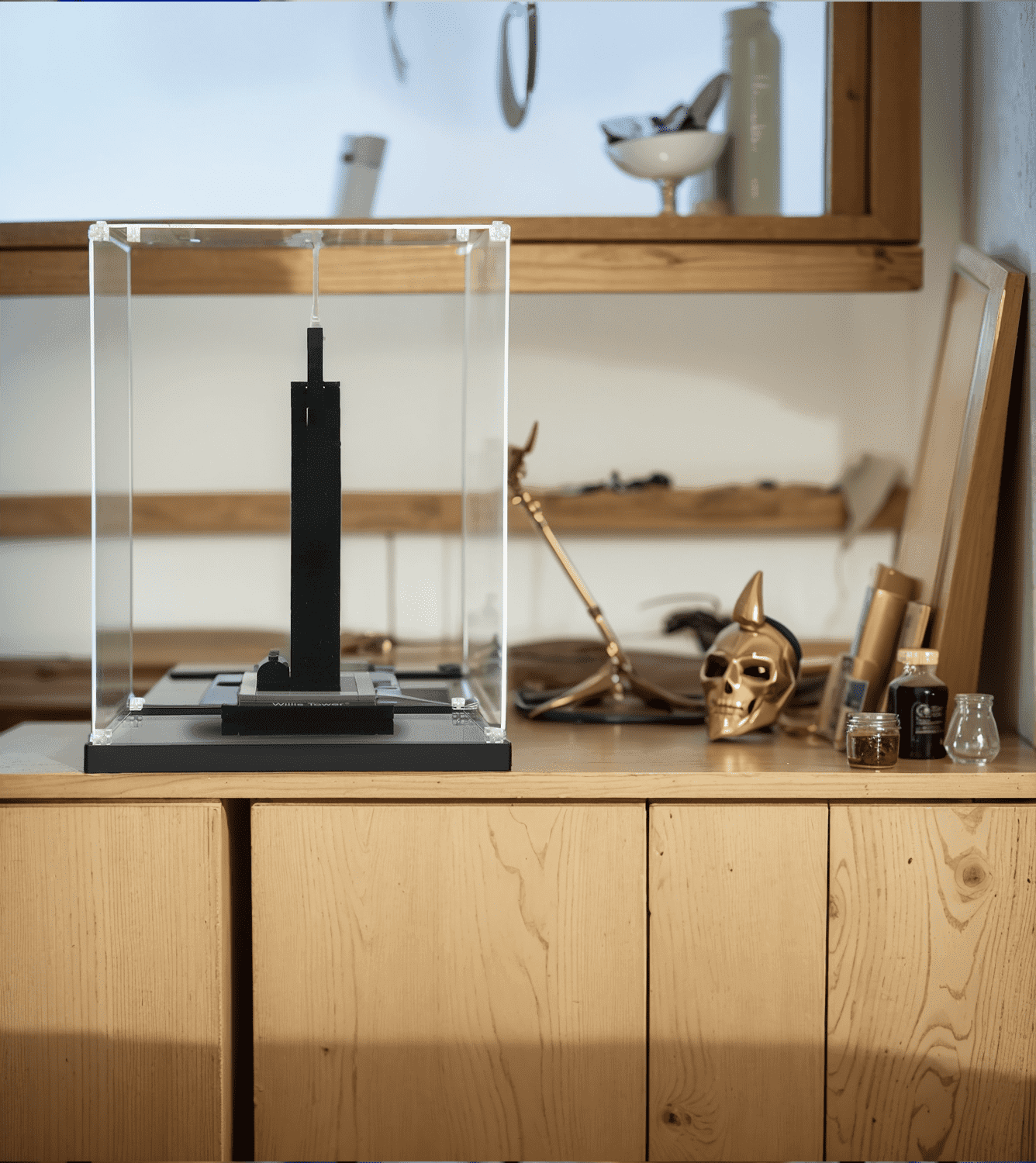 LEGO Architecture Sears Tower Willis Tower 21000 Display Case - Premium Acrylic Showcase for LEGO Sets - Perfect for Home Decor, Office Display & Collectible Protection