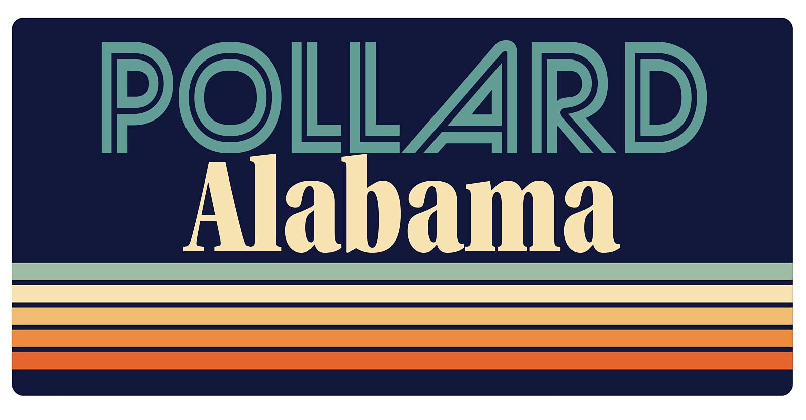 Vintage Alabama Pollard 5 x 2.5 Inch Retro Fridge Magnet - Perfect for Home Kitchen Decor, Office Whiteboards & Collectible Souvenirs
