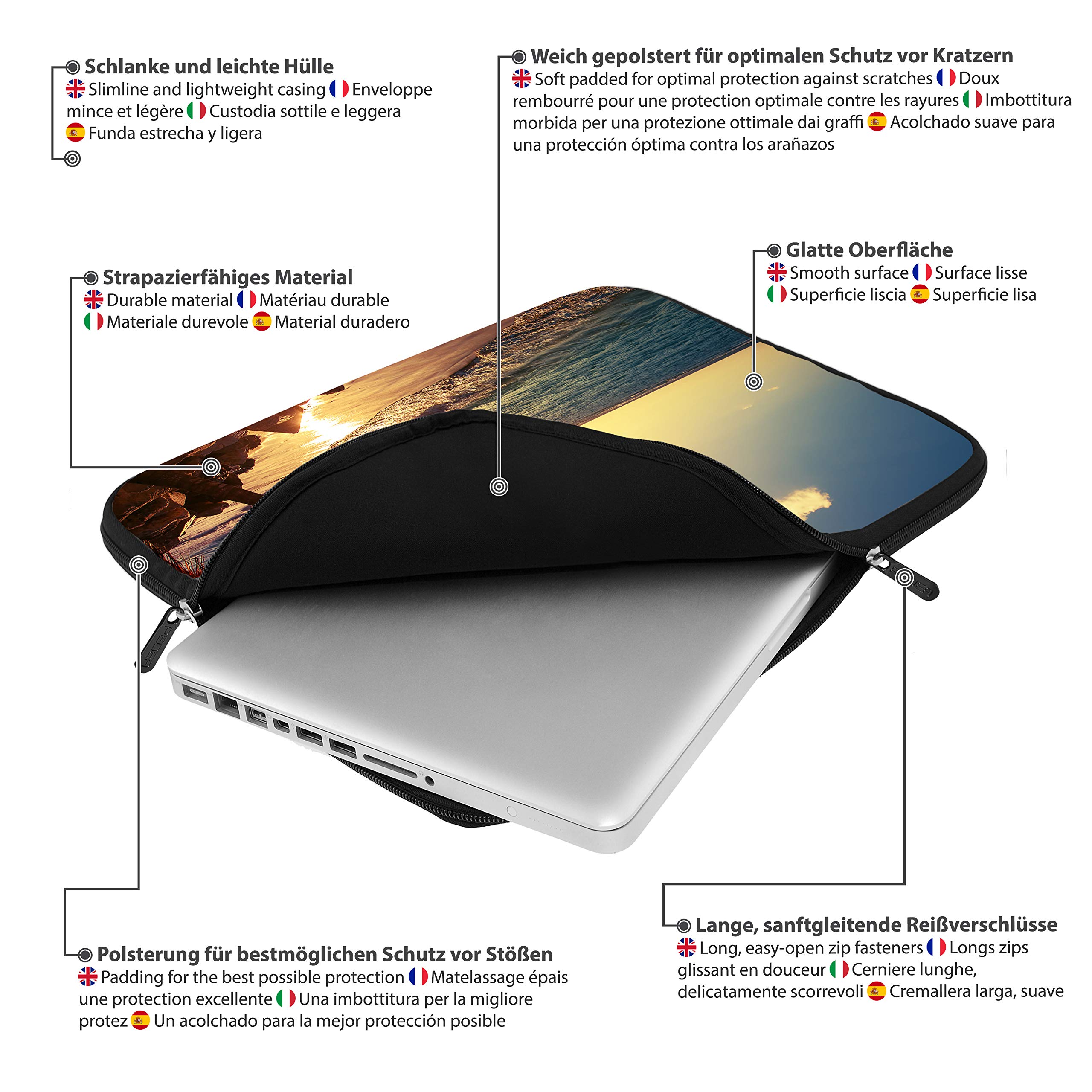 Stylish 13-Inch Laptop Bag with Built-in Mouse Pad - Perfect for Work, Travel, and Beach Outings