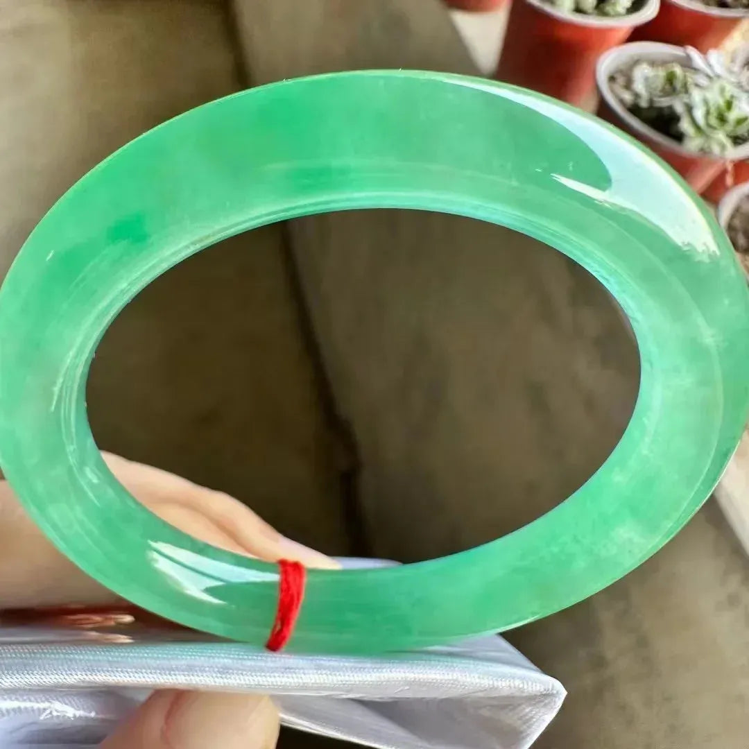 Natural Emerald Green Jade Bracelet - Handcarved Jadeite Bangle for Women | Rare & Boutique Fine Jewelry | Perfect for Weddings, Parties & Special Occasions