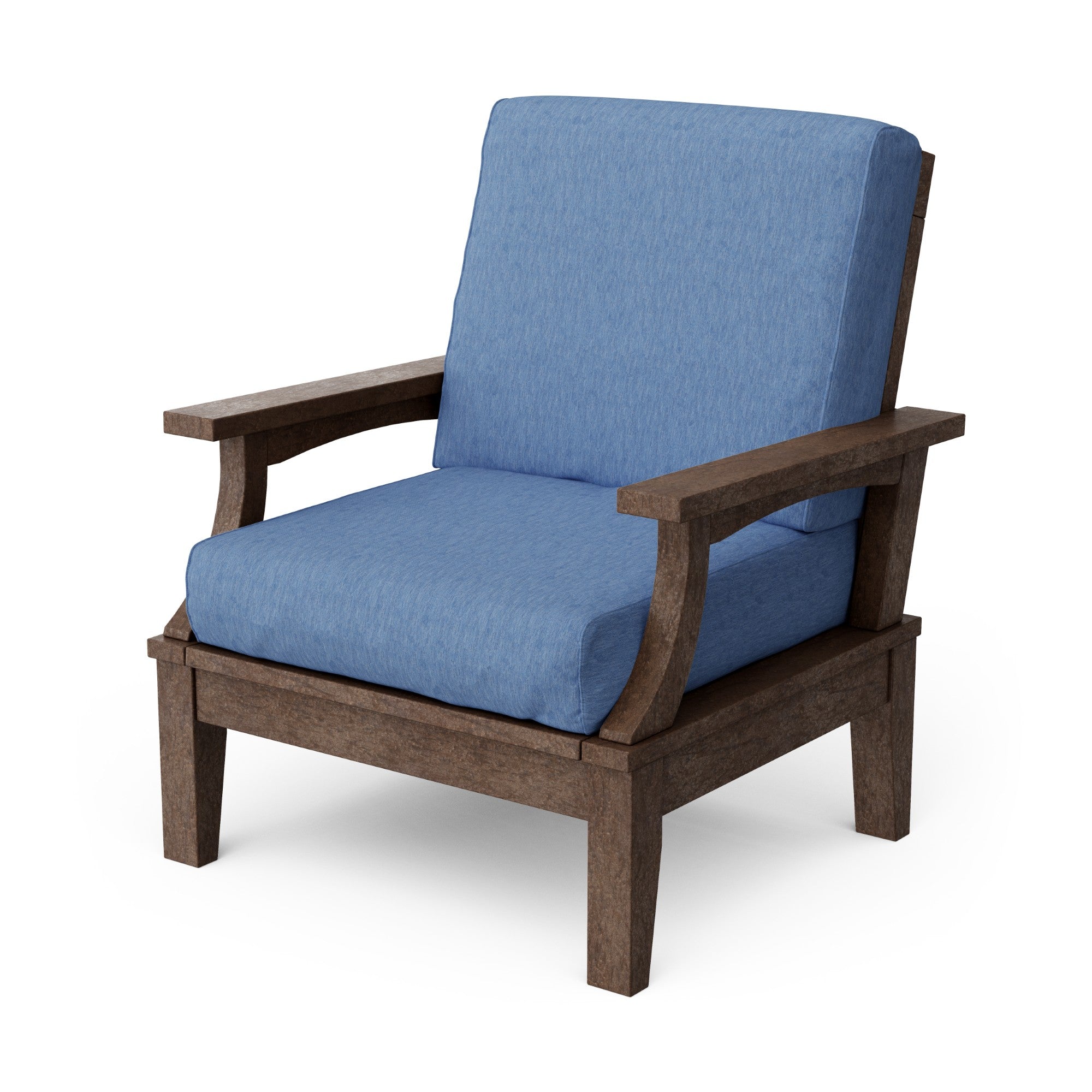 Heritage Deep Seating Patio Chair with Weather-Resistant Cushions - Outdoor Lounge Furniture for Garden, Poolside & Backyard Relaxation