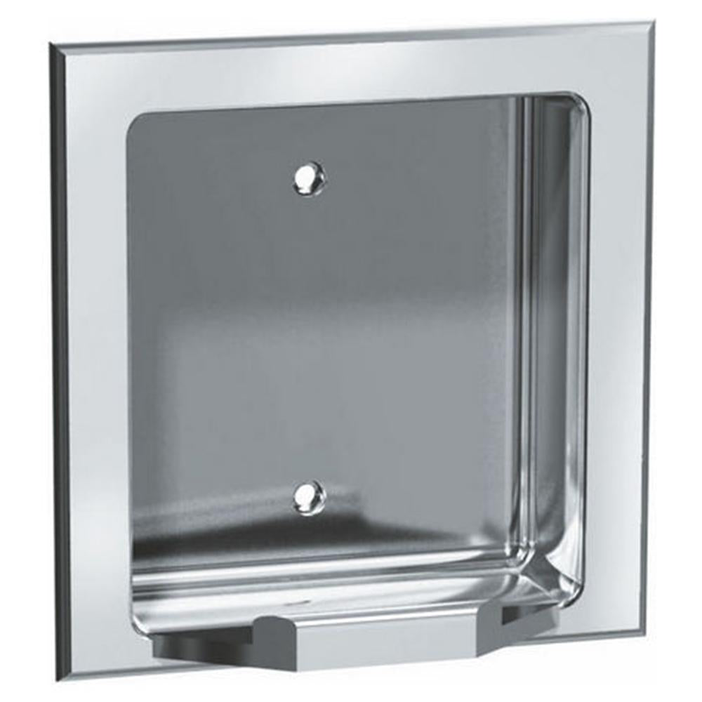 Stainless Steel Recessed Soap Dish with Drain Holes - Wall Mount Bathroom Organizer for Shower, Kitchen Sink & Countertop Storage