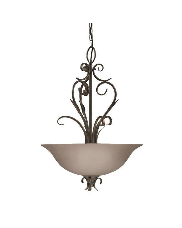Kichler Lighting 44003 3-Light Hanging Pendant Chandelier in Olde Bronze Finish - Modern Dining Room Lighting for Kitchen Island, Entryway, and Bedroom Decor