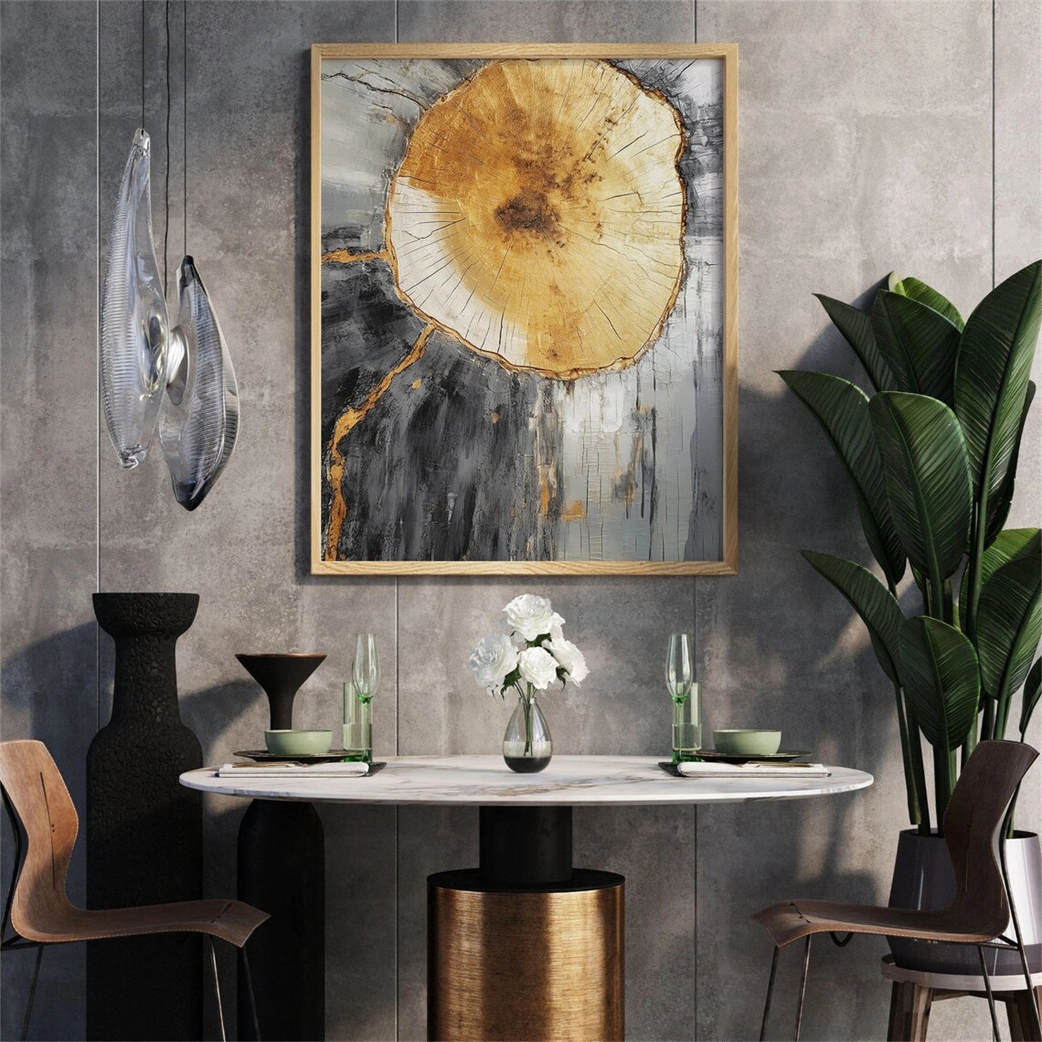 Abstract Painting Set of 3 - Modern Wall Art Canvas Prints for Living Room, Bedroom & Office Decor #AB207 | Perfect for Home Styling & Gift Giving