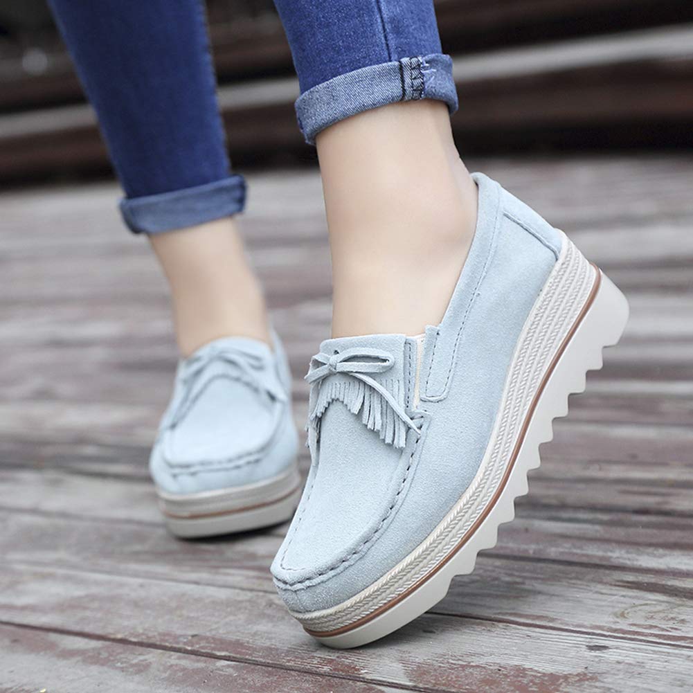 Ruiatoo Women's Slip-On Loafers - Comfortable Thick Soft Platform Shoes for Business Casual & Walking | Office, Travel & Everyday Wear