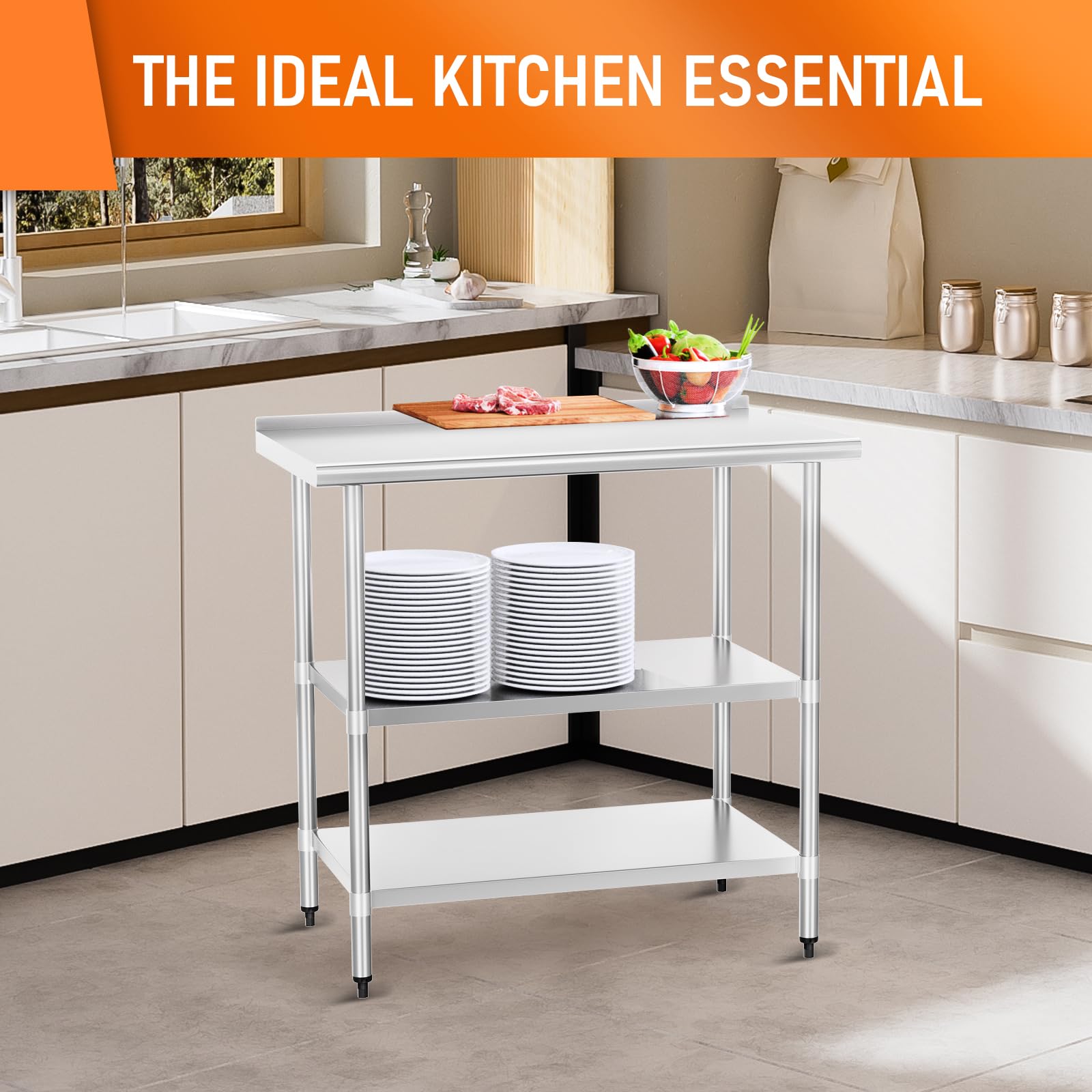 Premium Stainless Steel Prep Table 24