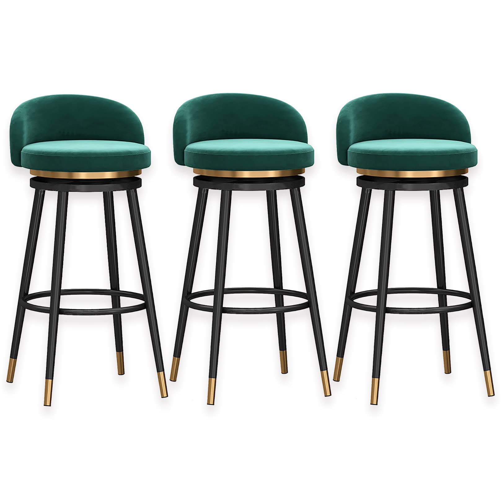 ZHINTE 3-Piece Swivel Bar Stool Set - 25.6