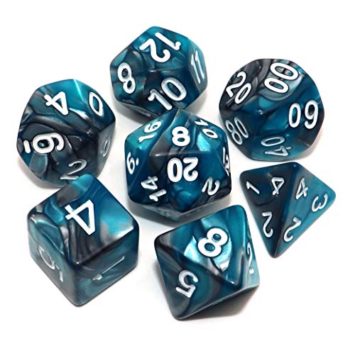 Lake Blue & Silver Dice