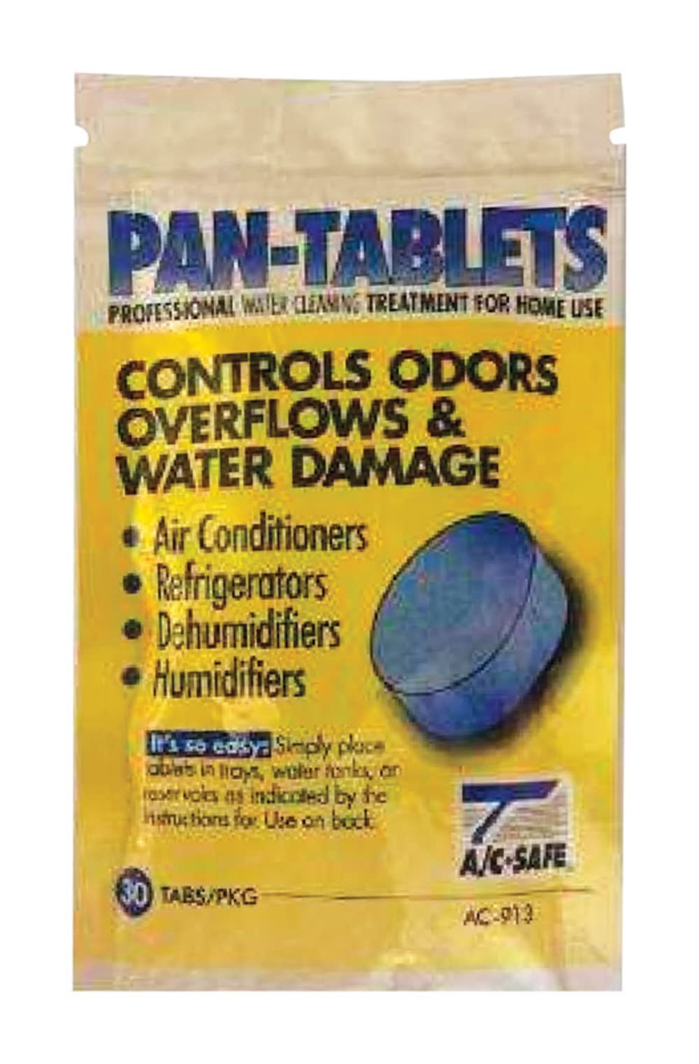 AC Safe Air Conditioner Pan Cleaner Tablets - 360 Tablets (12 Packs of 30) | Prevent Mold & Odor | Ideal for HVAC Units, Window ACs & Portable Air Conditioners
