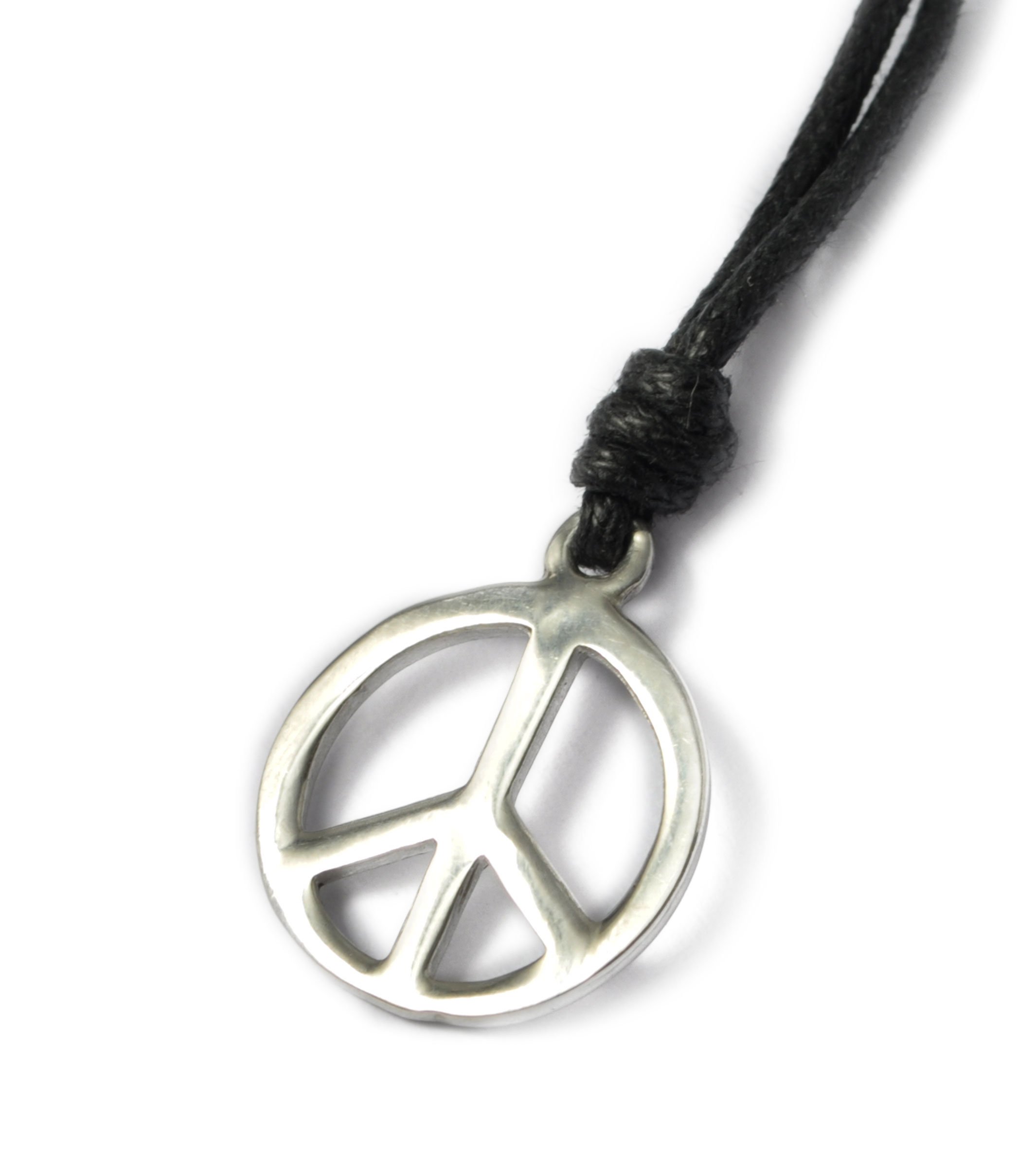 Small Peace Sign Silver Pewter Charm Necklace Pendant - Dainty Jewelry for Women & Girls - Perfect for Everyday Wear, Gifts & Boho Style Outfits
