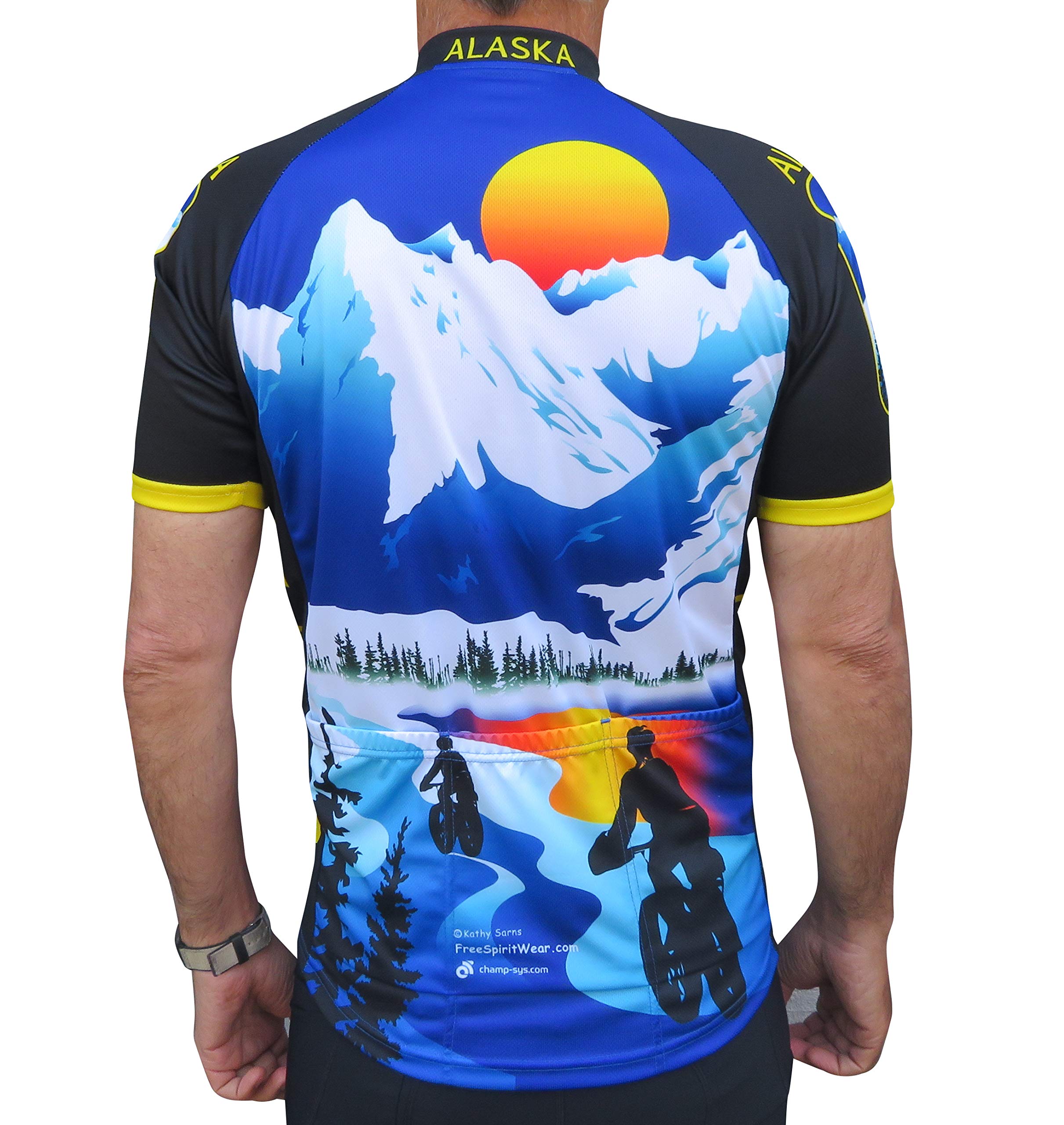 Premium Alaska FatBike Cycling Jersey for Men & Women - Breathable & Moisture-Wicking Bike Shirt for Mountain & Snow Biking - Ideal for Winter Cycling, Fat Tire Bike Adventures & Outdoor Sports