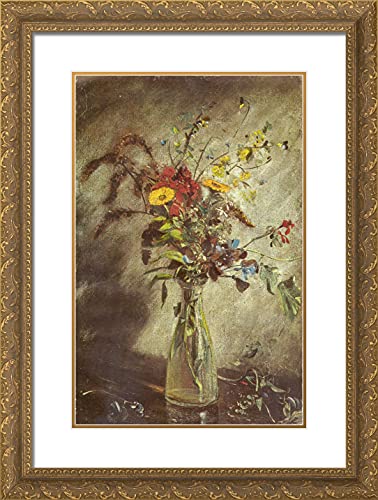 Gold Ornate Wood Frame with Double Matting