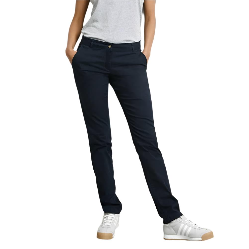 Women's Lawson Chino Pants - Classic Comfort Stretch Flat Front Trousers for Office, Business Casual & Everyday Wear