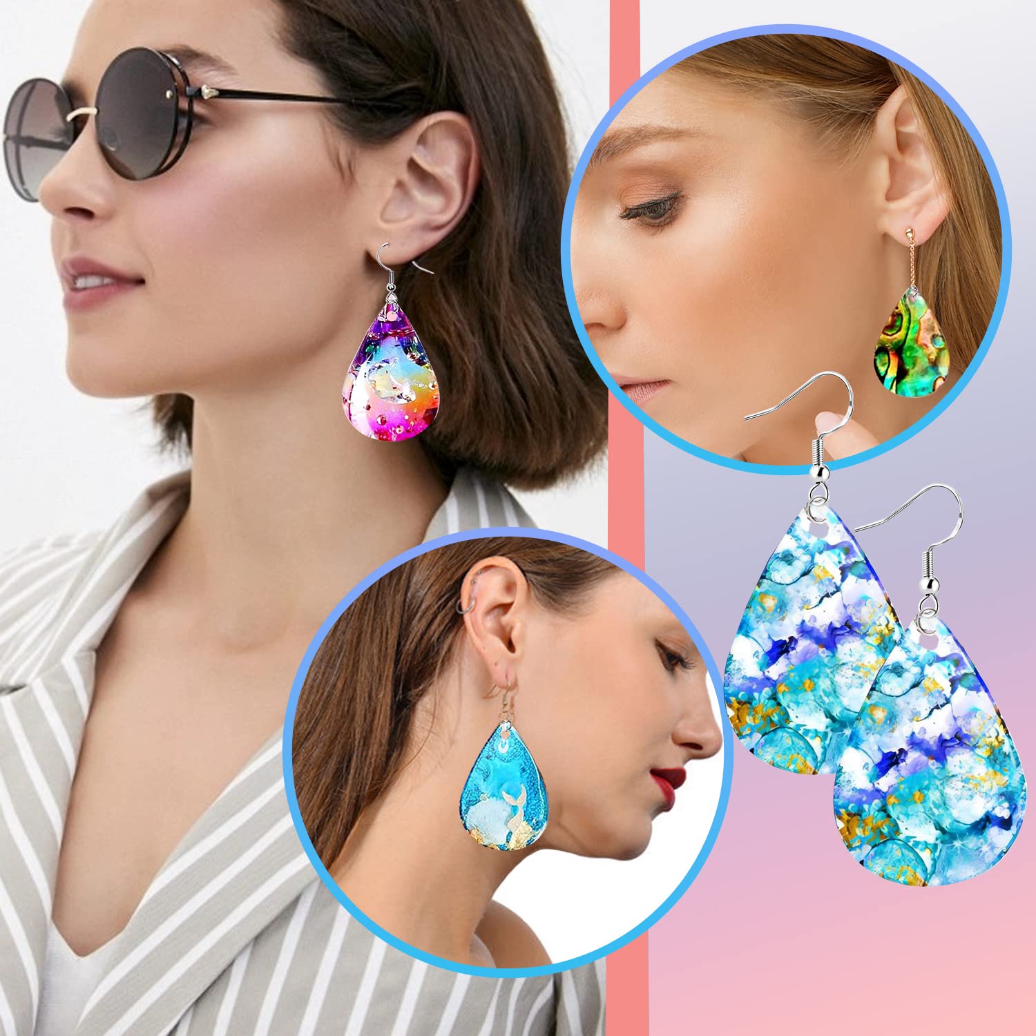 323 Pcs Resin Jewelry Making Kit - Complete DIY Earring Molds Set with Resin Casting Supplies, Earring Hooks & Accessories for Handmade Resin Earrings, Pendants & Charms - Perfect for Crafting, Gifts & Home Decor