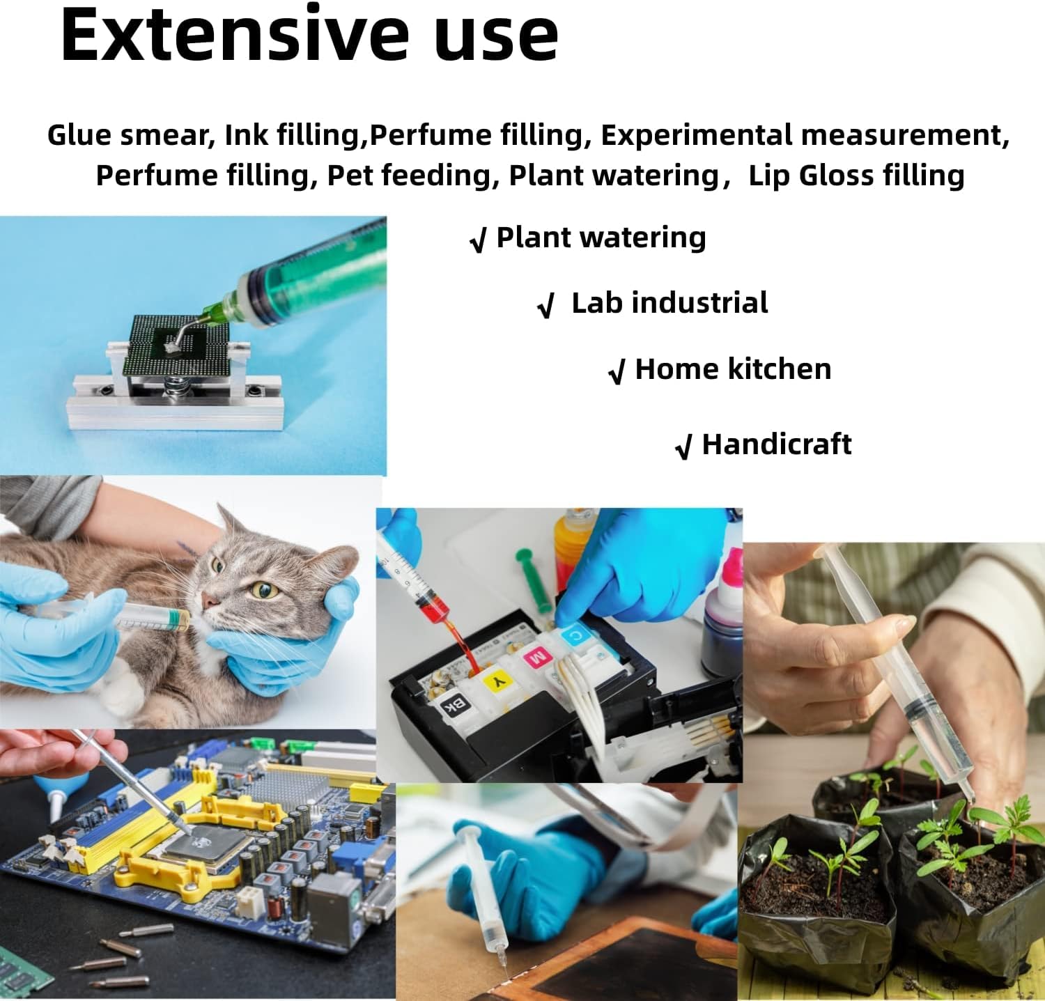 100 Pcs 1inch 30Ga Precision Glue Dispensing Needles - Measuring & Refilling Accessories for Ink, Perfume, Plants, Lab & Industrial Use - Ideal for DIY Crafts, Cosmetics & Scientific Applications