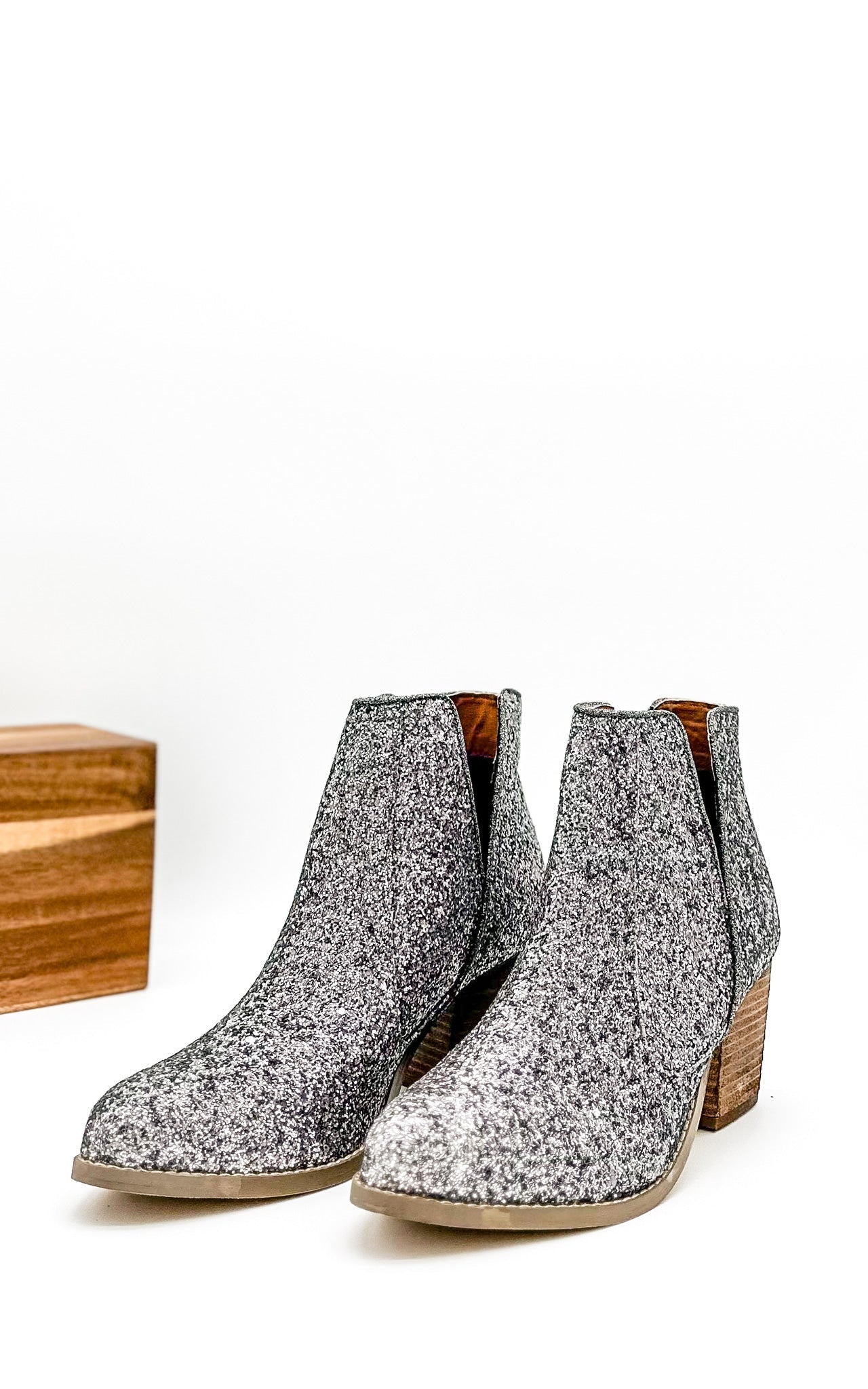Fiera Booties for Women - Stylish Pewter Ankle Boots with Comfortable Heel | Perfect for Fall, Winter & Casual Outfits