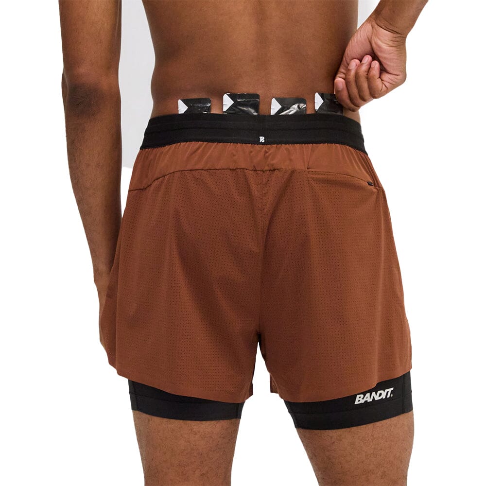 Bandit Running Men's Vento™ 4 2-in-1 Running Shorts - Lightweight Athletic Shorts with Built-in Liner for Training, Gym & Outdoor Workouts