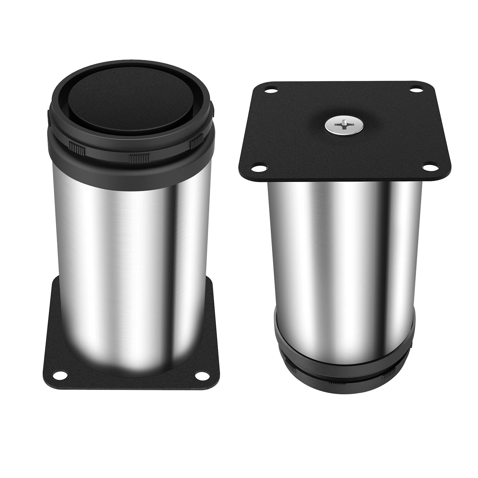 Anwenk 4 Inch Stainless Steel Adjustable Furniture Legs - 2