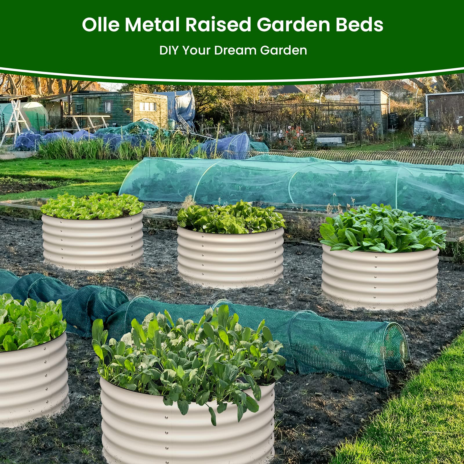 Olle Twin Round Raised Garden Beds - 24